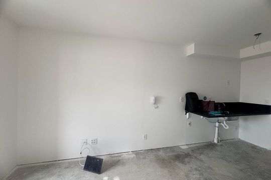 Cozinha de apartamento à venda com 1 quarto, 26m² em Vila Clementino, São Paulo