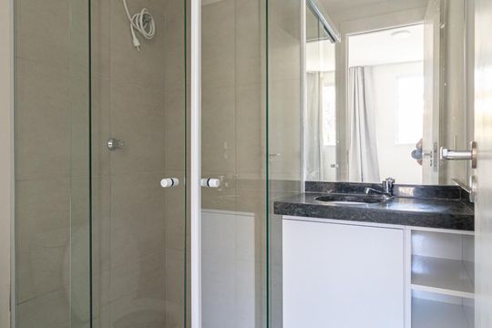 Banheiro Suíte de apartamento para alugar com 1 quarto, 27m² em Jardim Matarazzo, São Paulo