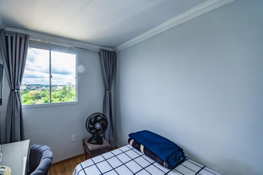 Quarto 1 de apartamento para alugar com 2 quartos, 45m² em Juliana, Belo Horizonte