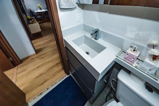 Banheiro Social  de apartamento para alugar com 2 quartos, 45m² em Juliana, Belo Horizonte