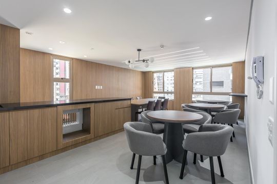 Salão de Festas de kitnet/studio à venda com 1 quarto, 26m² em Pinheiros, São Paulo