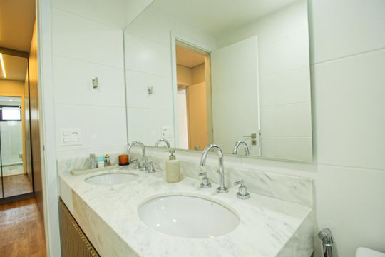 Banheiro da Suíte 1 de apartamento à venda com 3 quartos, 109m² em Perdizes, São Paulo