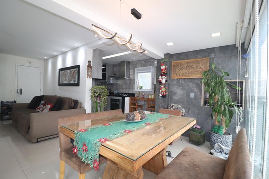 Varanda Gourmet  de apartamento à venda com 3 quartos, 115m² em Jardim, Santo André