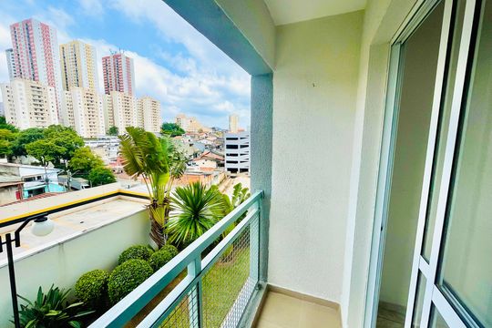 Varanda da Sala de apartamento à venda com 2 quartos, 46m² em Jardim Flor da Montanha, Guarulhos