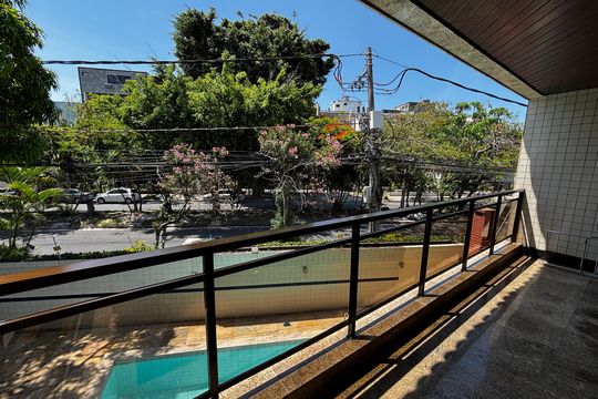 Varanda do quarto de apartamento para alugar com 3 quartos, 153m² em Recreio dos Bandeirantes, Rio de Janeiro