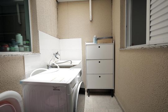 Área de Serviço de apartamento à venda com 2 quartos, 47m² em Vila Curuçá, Santo André