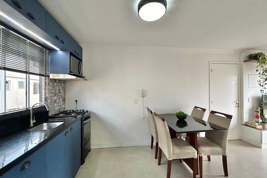 Cozinha de apartamento à venda com 2 quartos, 55m² em São Miguel, São Leopoldo