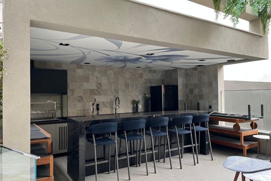 Área comum - Churrasqueira de apartamento para alugar com 1 quarto, 37m² em Perdizes, São Paulo
