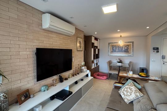 Sala - Sala de Jantar de apartamento à venda com 3 quartos, 92m² em Vila Apiai, Santo André