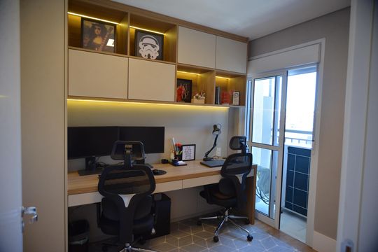 Quarto Suite 1 de apartamento à venda com 2 quartos, 113m² em Vila Assunção, Santo André