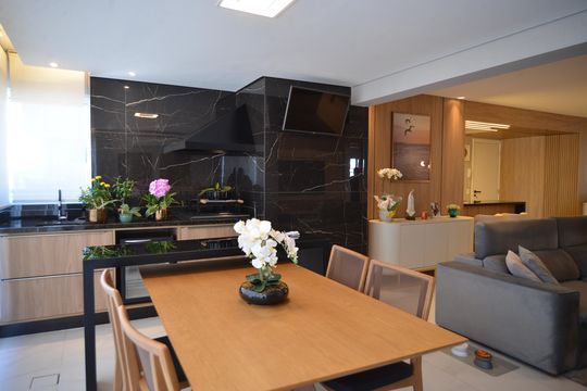 Varanda gourmet de apartamento à venda com 2 quartos, 113m² em Vila Assunção, Santo André