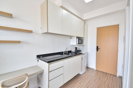 Cozinha de kitnet/studio à venda com 1 quarto, 27m² em Vila Mariana, São Paulo