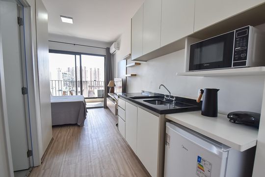 Cozinha de kitnet/studio à venda com 1 quarto, 27m² em Vila Mariana, São Paulo