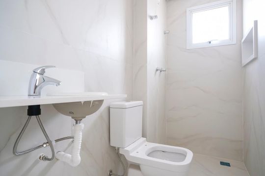 Banheiro da suíte 2 de apartamento à venda com 3 quartos, 120m² em Barcelona, São Caetano do Sul
