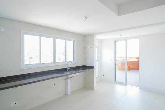 Cozinha de apartamento à venda com 3 quartos, 120m² em Barcelona, São Caetano do Sul