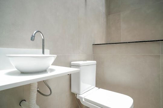 Banheiro da Área externa de apartamento à venda com 2 quartos, 168m² em Barcelona, São Caetano do Sul