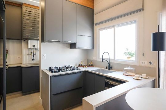 Cozinha de apartamento à venda com 2 quartos, 168m² em Barcelona, São Caetano do Sul