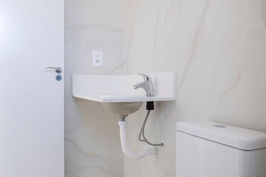Banheiro da suíte 3 de apartamento à venda com 3 quartos, 120m² em Barcelona, São Caetano do Sul