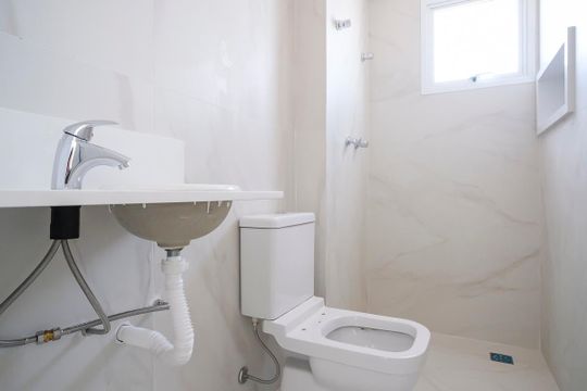 Banheiro da suíte 2 de apartamento à venda com 3 quartos, 120m² em Barcelona, São Caetano do Sul
