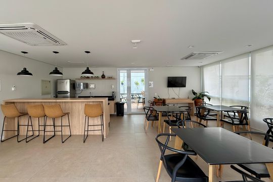Salão de Festas de apartamento à venda com 2 quartos, 43m² em Santo Amaro, São Paulo