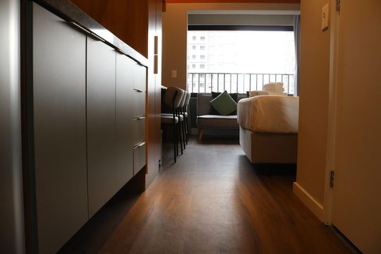 Cozinha de kitnet/studio para alugar com 1 quarto, 25m² em Perdizes, São Paulo