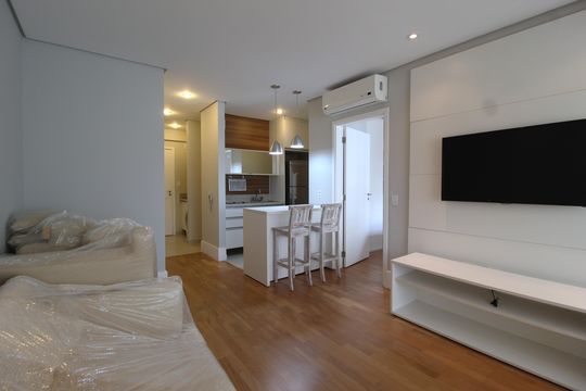 Sala de apartamento para alugar com 1 quarto, 62m² em Itaim Bibi, São Paulo