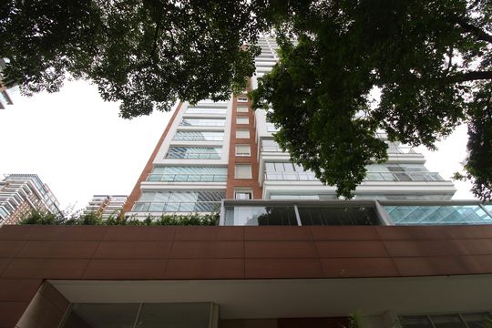 Fachada do Prédio de apartamento para alugar com 1 quarto, 62m² em Itaim Bibi, São Paulo