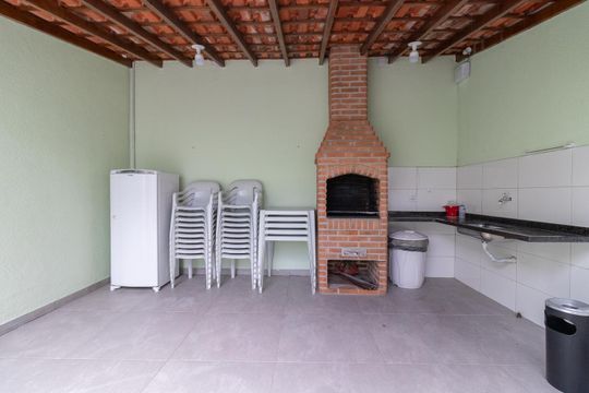 Área comum - Churrasqueira de casa de condomínio para alugar com 3 quartos, 86m² em Vila Guilhermina, São Paulo