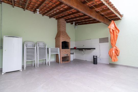 Área comum - Churrasqueira de casa de condomínio para alugar com 3 quartos, 86m² em Vila Guilhermina, São Paulo