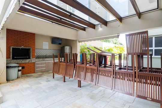Churrasqueira de apartamento para alugar com 1 quarto, 70m² em Vila Valparaíso, Santo André