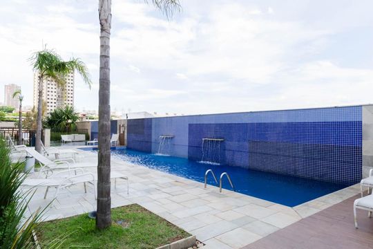 Piscina de apartamento para alugar com 1 quarto, 70m² em Vila Valparaíso, Santo André