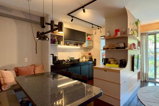Sala de Jantar de apartamento para alugar com 1 quarto, 56m² em Vila Madalena, São Paulo