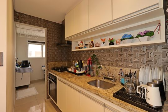 Cozinha de apartamento à venda com 2 quartos, 74m² em Campestre, Santo André