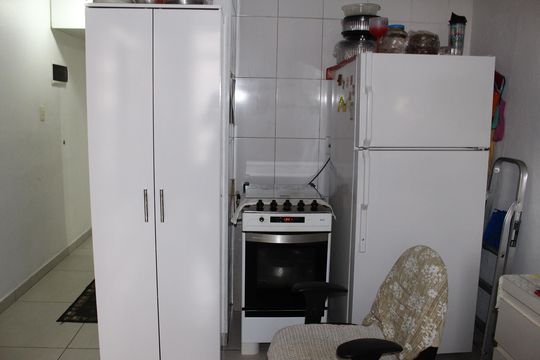 Cozinha de kitnet/studio para alugar com 1 quarto, 30m² em Vila Buarque, São Paulo