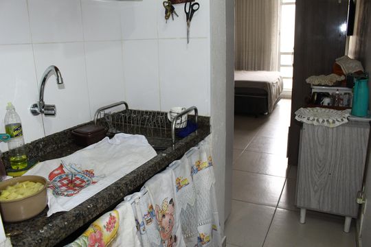Cozinha de kitnet/studio para alugar com 1 quarto, 30m² em Vila Buarque, São Paulo