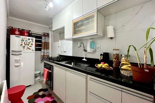 Cozinha de apartamento à venda com 1 quarto, 86m² em Botafogo, Campinas