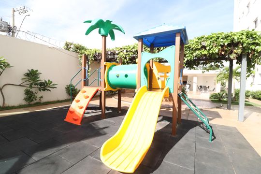 Área comum - Playground de apartamento para alugar com 2 quartos, 58m² em Jardim Holanda, Uberlândia