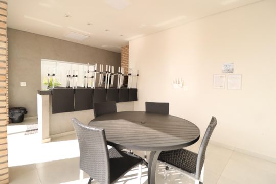 Área comum - Churrasqueira de apartamento para alugar com 2 quartos, 58m² em Jardim Holanda, Uberlândia