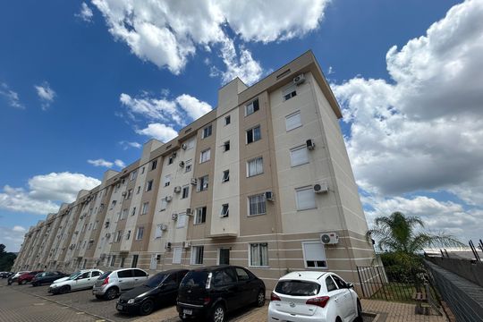 Placa - Vista da rua de apartamento à venda com 2 quartos, 61m² em Santo Afonso, Novo Hamburgo