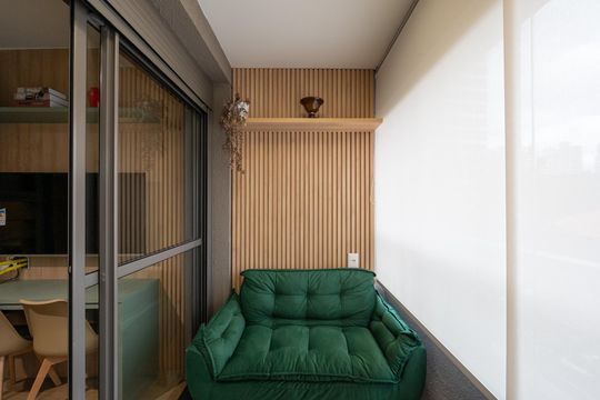 Varanda de kitnet/studio à venda com 1 quarto, 24m² em Vila Clementino, São Paulo