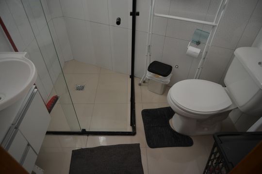 Banheiro da Suíte de apartamento à venda com 2 quartos, 114m² em Parque das Nações, Santo André