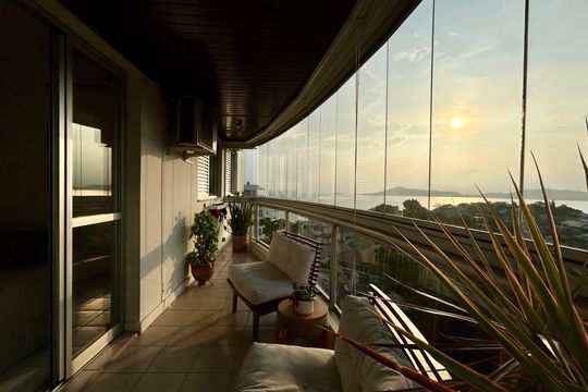 Varanda da Sala de apartamento para alugar com 3 quartos, 140m² em Abraão, Florianópolis