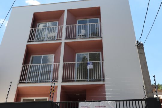 Placa na Sacada de apartamento à venda com 1 quarto, 33m² em Quinta da Paineira, São Paulo