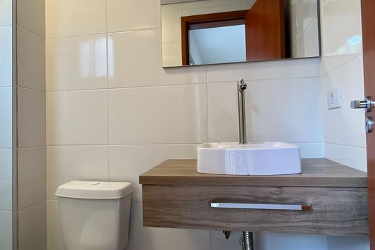 Banheiro de apartamento para alugar com 1 quarto, 28m² em Vila Zat, São Paulo
