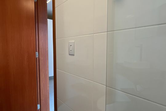 Banheiro de apartamento para alugar com 1 quarto, 28m² em Vila Zat, São Paulo