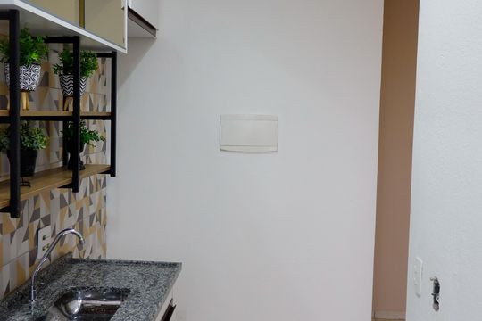 Cozinha de apartamento para alugar com 2 quartos, 40m² em Jardim do Lago, São Paulo