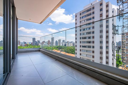 Suíte - Varanda de apartamento à venda com 1 quarto, 108m² em Pinheiros, São Paulo