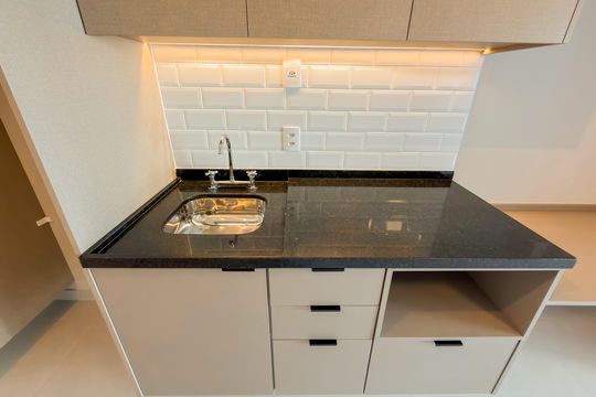 Cozinha de kitnet/studio à venda com 1 quarto, 30m² em Ipiranga, São Paulo