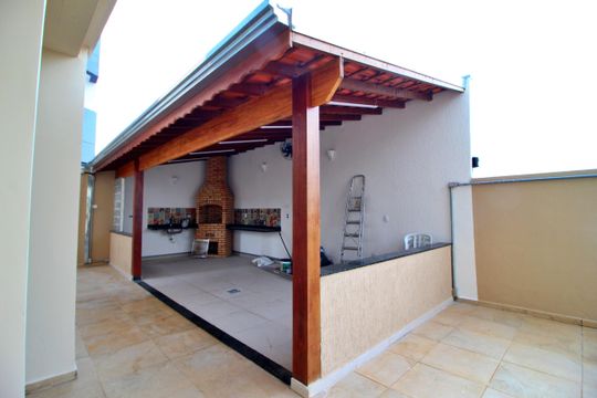 Área comum - Churrasqueira de apartamento à venda com 3 quartos, 92m² em Pinheirinho, Santo André