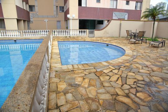 Área Comum -Piscina  de apartamento para alugar com 3 quartos, 70m² em Baeta Neves, São Bernardo do Campo